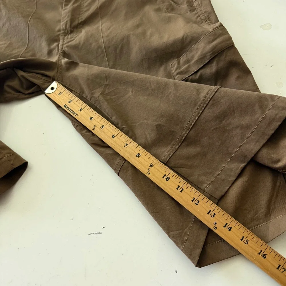 Prana Zion Cargo Shorts Mens XL Brown Stretch Hiking Outdoor Belted 36 x 13